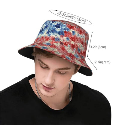 Bucket Hat for Men Women Packable Sun Hats Fisherman Outdoor Summer Travel Hiking Beach Caps - color: Floral