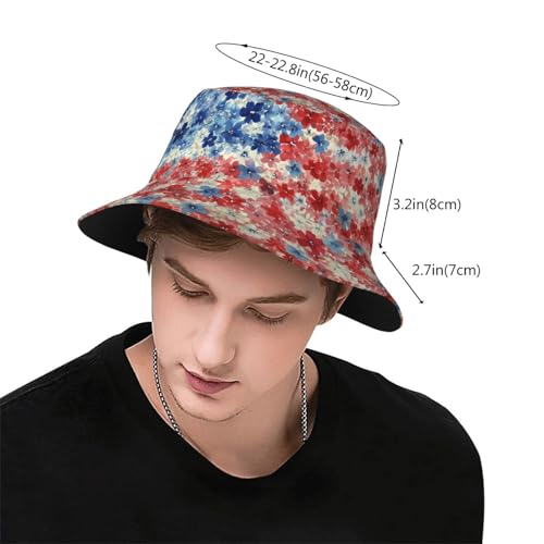 Bucket Hat for Men Women Packable Sun Hats Fisherman Outdoor Summer Travel Hiking Beach Caps - color: Floral