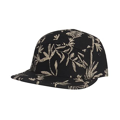 5 Panel Camper Hat | Multi-Color Unique Designs | Caps for Men & Women | Large or X-Large - color: Leaf Black, size: 7 1/4-7 3/8