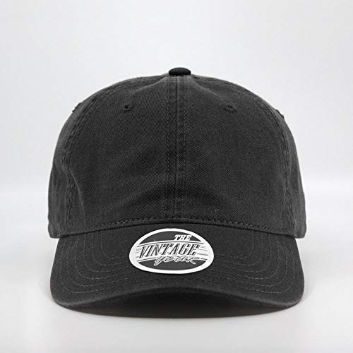 Classic Blank Dad Hat Cotton Adjustable Strap Baseball Cap - color: Black