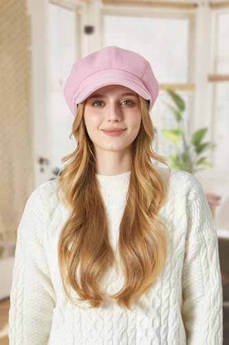 Sumolux Women Beret Newsboy Hat French Cap Classic Winter - color: Pink