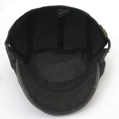 Mens Flat Caps Cabbie Driving Beret Newsboy Cotton Ivy Hat - color: B - Black