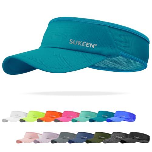 Sukeen Lightweight Sports Sun Visor Hat for Men Women - color: Teal Blue