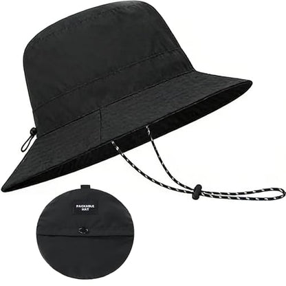 Women Quick Dry Packable Fishing Hat Summer Outdoor Lightweight Hiking Sun Hat with Detachable Chin Strap Medium