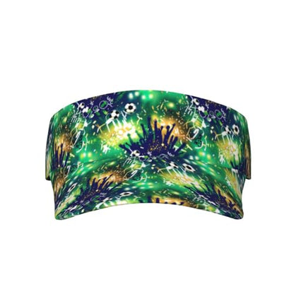 Adjustable Lightweight Open Top Sports Sun Visor Hat Cap for Golf Tennis - color: Soccer People Crowd Silhouette