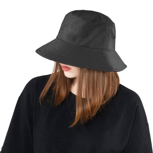 Reversible Bucket Hat for Women Men, Cotton Packable Summer Sun Hat, Double-Side-Wear Fisherman Cap for Beach Travel Hiking - color: Mz-strawberry2 Hat