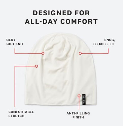 Summer T-Shirt Beanie for Men & Women - Soft Modal - Slouchy Style - color: White