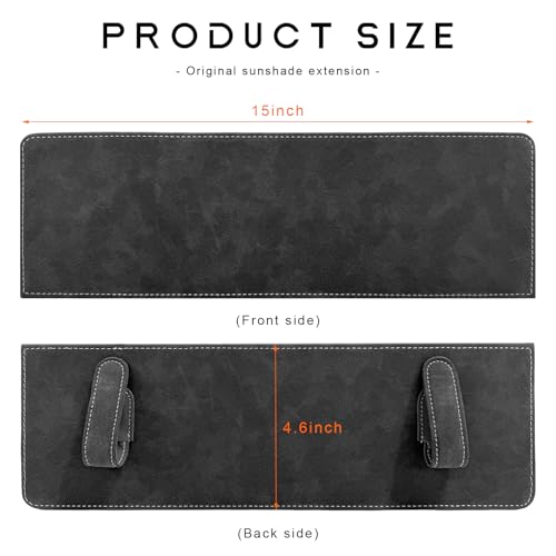 Sun Visor Extender for Car, Anti-Glare Sunvisor Extension Shade Attachment for Safe Driving, Clip-On Sun Blocker Sunshade Extender Protect Driver Passenger from UV Rays (Dark Gray) - color: Dark Gray, size: 1 PCS
