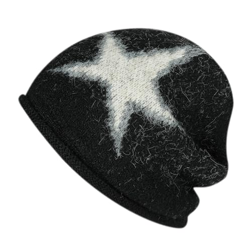Croogo Slouchy Beanies for Men Women Winter Soft Warm Hat Lightweight & Breathable Slouch Knitted Skull Cap - color: Black