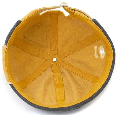Mens Sailor Hats Brimless Denim Docker Caps Beanie - color: Yellow