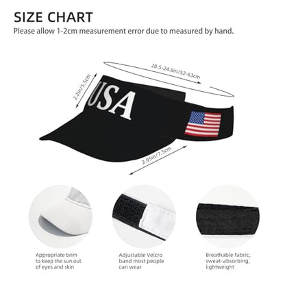 United States 250th Anniversary Hat America Patriotic Visor Caps for Women Men Adjustable Sun Hat - color: Usa Flag 1