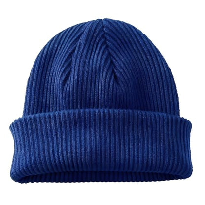 Red Ribbed Knit Beanie Cuffed Winter Hat Soft Warm Skull Cap for Men Women Adults - color: Royal Blue