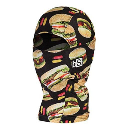 BLACKSTRAP Kids' Hood ExoHinge Balaclava Ski Mask, Helmet Compatible, Keeps Kids Comfortable and Warm - color: Good Burger, size: One Size