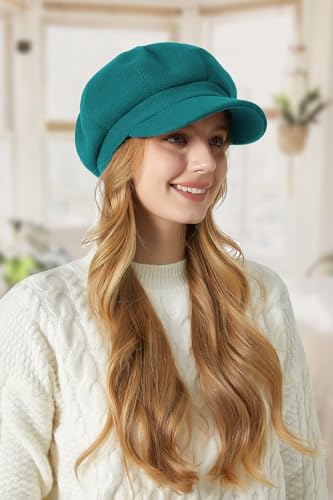 Sumolux Women Beret Newsboy Hat French Cap Classic Winter - color: Turquoise