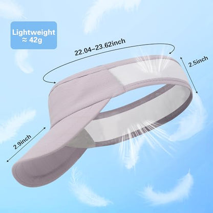 HH HOFNEN Sports Sun Visor Unisex Cooling Cap Lightweight Stretchy Packable - color: #1 Purple