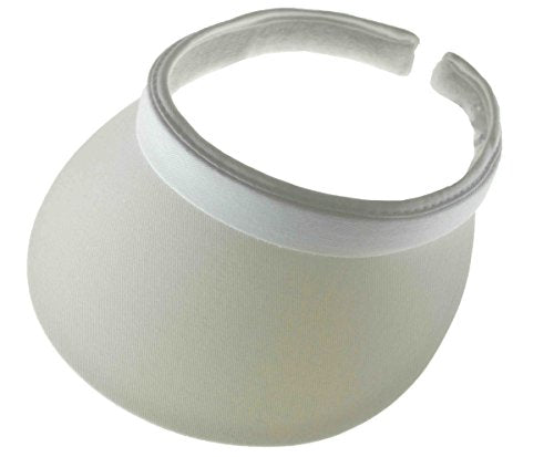 Nayt Women's Cotton Twill Clip-on Visor - color: White, size: One Size-Large