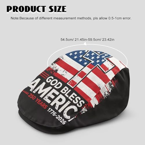 Men's Flat Ivy Gatsby Newsboy Hat Winter Spring Autumn Driving Cabbie Hunting Cap - color: American Flag Cross