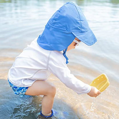 Green Sprouts Unisex-Baby Flap Sun Protection Swim HatHat - color: Light Blue, size: 0-6 Months