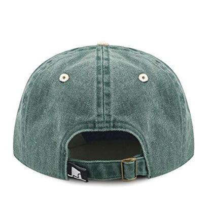 The Hat Depot 100% Cotton Pigment Dyed Low Profile Dad Hat Six Panel Cap - color: 2. Green/Putty