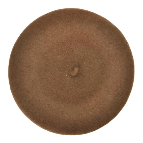 ZLYC Wool French Beret Hat Solid Color Classic Artist Cap for Women - color: Brown