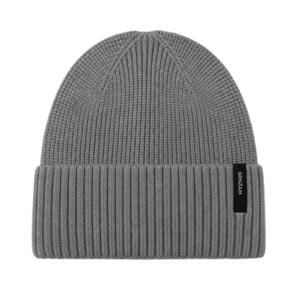 Beanie for Men Women Winter Ribbed Knit Hat Warm Cuffed Skull Cap - color: Lightgrey