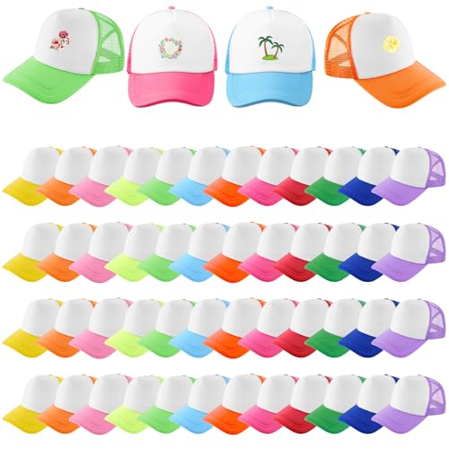 Hercicy 40 Pack Blank Trucker Hat Bulk - color: Bright Colors