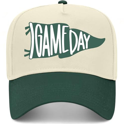 Game Day Flag Hat - color: Green/Natural