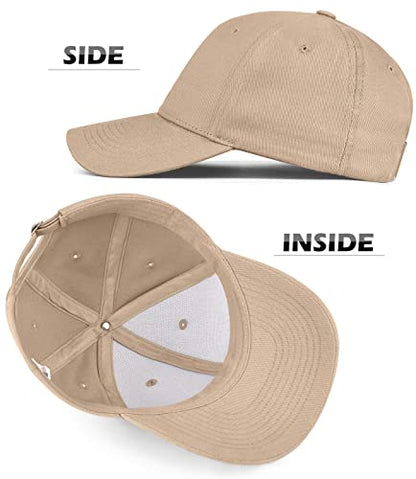 3 Pack Unisex Cotton Baseball Cap Adjustable Unconstructed Plain Sport Dad Golf Hat for Men and Women - color: Black+green+khaki