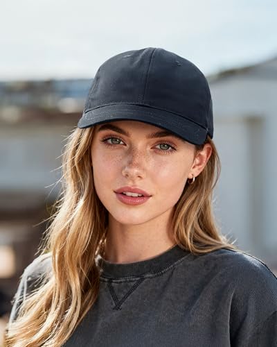 Croogo Short Brim Baseball Cap Unstructured Cotton Dad Hats Work&Outdoor - color: Navy Blue