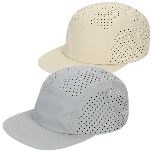 COOLSOME Five Panels Hat Basic Daily Wear Breathable Mesh Airy Quick Dry Cap - color: Laser Mesh|light Gray M 56-60cm