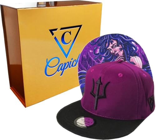 Capiche [99+ Variations] Special Series Snapback Cap - One Size Unisex Men - color: Medusa Purple