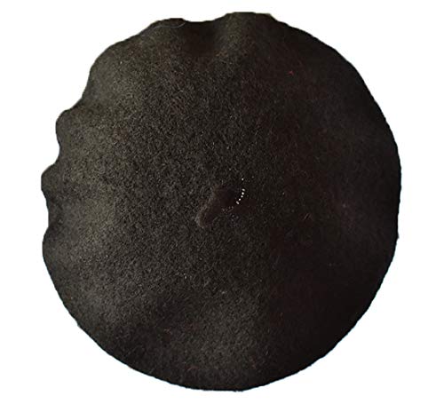 Kids Girls Boys Solid Color Classic French Style Beret Beanie Hat - color: Black
