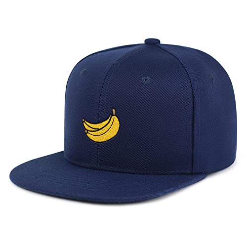 JPAK Banana Fruit Hip-Hop Snapback Hat Embroidered Baseball Cap Monkey - color: 08. Navy
