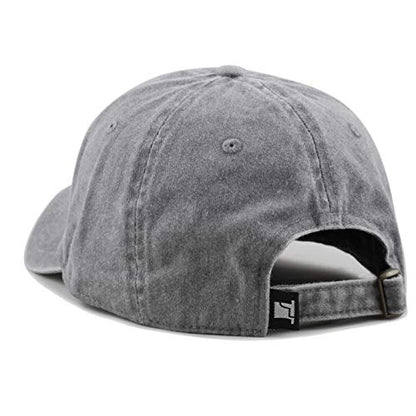 The Hat Depot 100% Cotton Pigment Dyed Low Profile Dad Hat Six Panel Cap - color: 1. Gray
