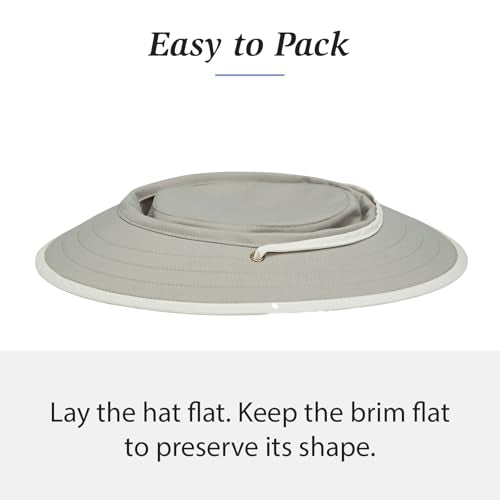Wallaroo Hat Company Women's Sanitas Ponytail Sun Hat – UPF 50+, Packable Bucket Hat, Chin Strap, Adjustable - color: Stone/Natural