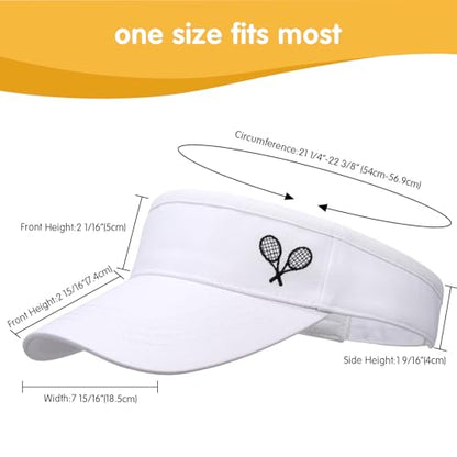 WILLPORT Kids Adjustable Cotton Visor Sun Hat,6-12Y - color: White