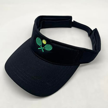Embroidered Pickleball Visor Men Women,Gifts for Pickleball Lovers - color: Black, style: Tennis Sport
