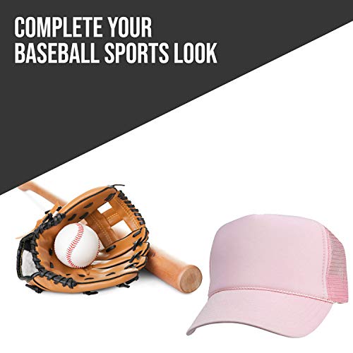 2 Packs Baseball Caps Blank Trucker Hats Summer Mesh Cap (2 FOR Price of 1) - color: Pink