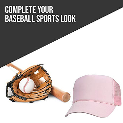2 Packs Baseball Caps Blank Trucker Hats Summer Mesh Cap (2 FOR Price of 1) - color: Pink