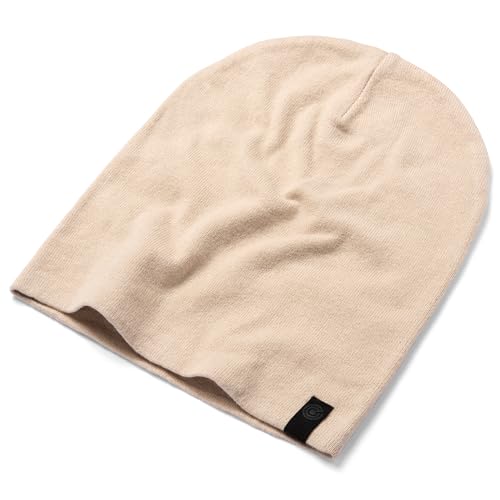 Revony Chemo Beanie Cap - Soft and Skin Friendly - 100% Cotton - color: Beige