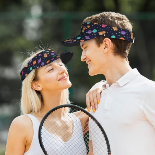 Leopard Print Sun Visor Hat Adjustable Sports Beach Cap for Men Women - color: 17