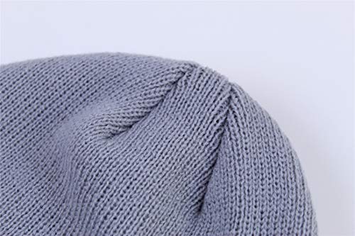Connectyle Men's Knit Winter Hat with Ear Flaps Fleece Lined Beanie Warm Knitted Skull Cap Beanies Watch Hat - color: Light Grey