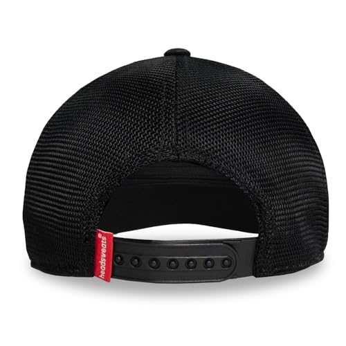 Headsweats Unisex Adult Performance Adjustable Trucker Hat for Men and Women - color: Black Tonal