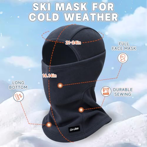 Winter Ski Mask Balaclava for Men Women, Warm Full Face Mask Cold Weather Snowboarding Skiing Motorcycling - color: Navy