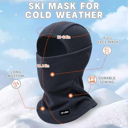 Winter Ski Mask Balaclava for Men Women, Warm Full Face Mask Cold Weather Snowboarding Skiing Motorcycling - color: Navy