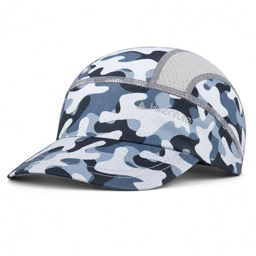 Hikenture Cycling Cap,Cooling Skull Cap Bike Hat with Sun Visor, Summer Breathable Helmet Liner Biking Cap for Men Women - color: Greycamo