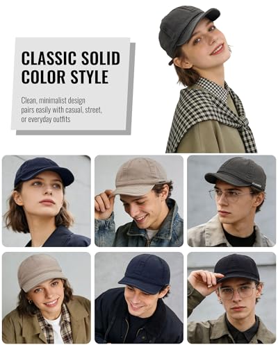 CLAPE Short Brim Hats for Men, Low Profile Soft Cotton Unstructured Dad Hat - color: Dy06-navy