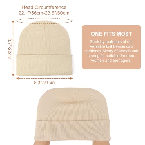 DRESHOW Winter Beanie for Women Men Fleece Lined Slouchy Knit Thick Beanies - color: 1 Pack Knit Beanie Hat: Beige