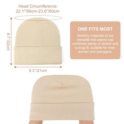DRESHOW Winter Beanie for Women Men Fleece Lined Slouchy Knit Thick Beanies - color: 1 Pack Knit Beanie Hat: Beige