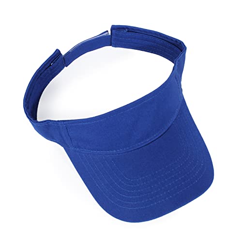 HH HOFNEN Sports Sun Visor Hats Cotton Adjustable Golf Caps for Men Women - color: #1b Dark Blue